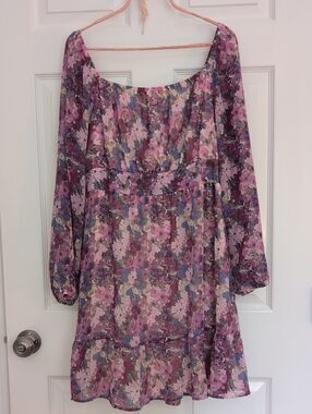 Rewind Pink and Purple Floral Blouse